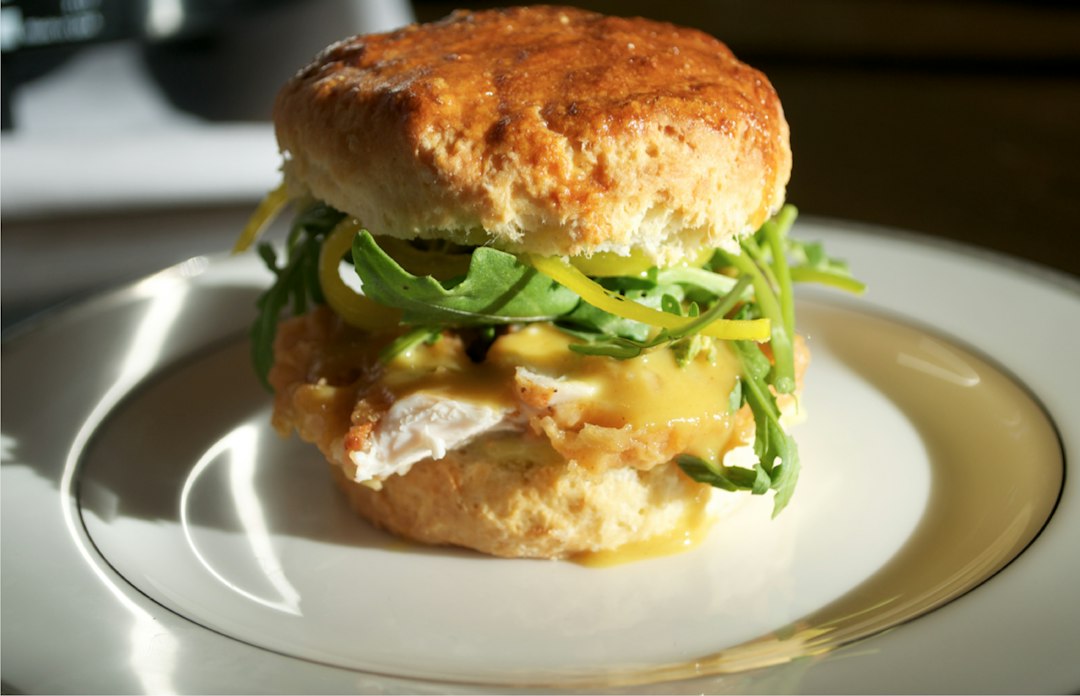 Fried chicken breakfast biscuit